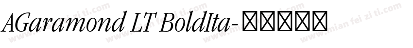 AGaramond LT BoldIta字体转换